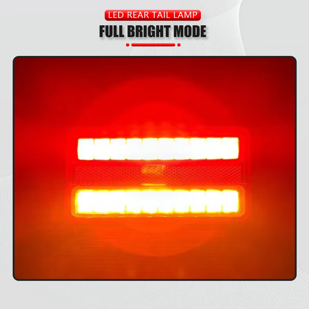 Trailer Tail light Truck Caravan Boat Car LED Rear Tail Light Waterproof Flow Steering Brake Reversing driving light