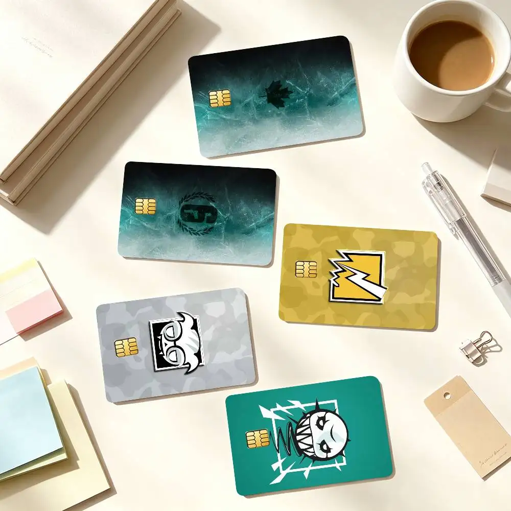 R-Rainbow Six Siege Game Credit Card HD Stickers Game Card Decal Small Chip Waterproof Sticker Gift