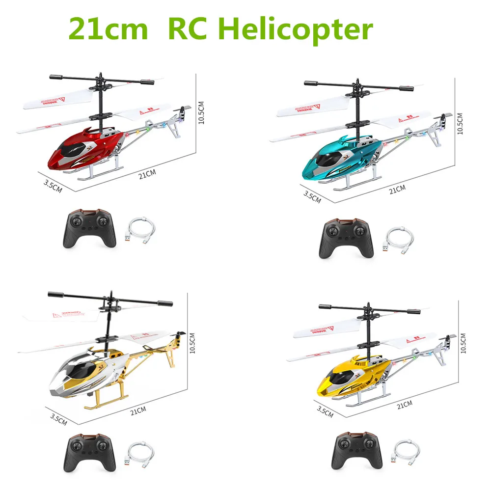 RC Helicopter Drone  Rechargeable Remote Control Helicopters Fall-Resistant  With Gyro Outdoor Remote Control Toy Model