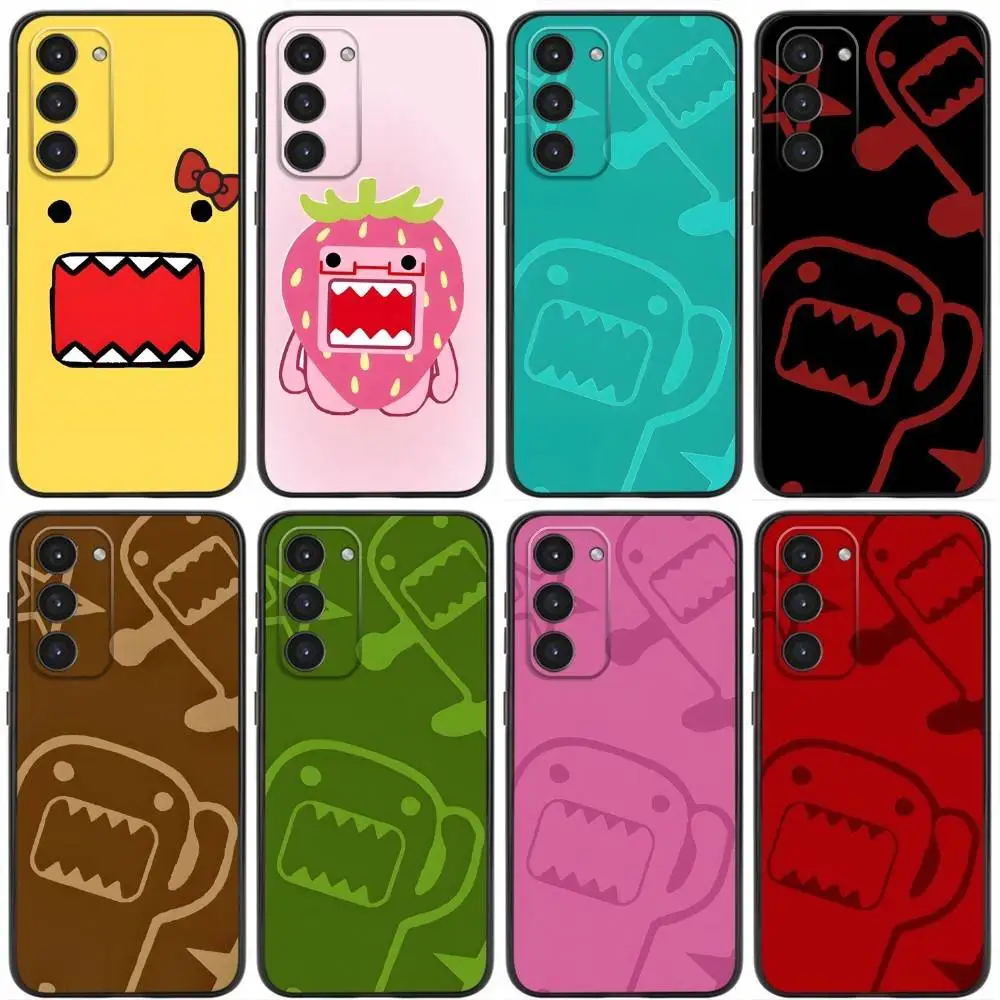 Cute Domo-kun Phone Case For Samsung Galaxy A20,21s,22,31,32,52,53,72,73,80,91 Soft Liquid Silicone Black Cover