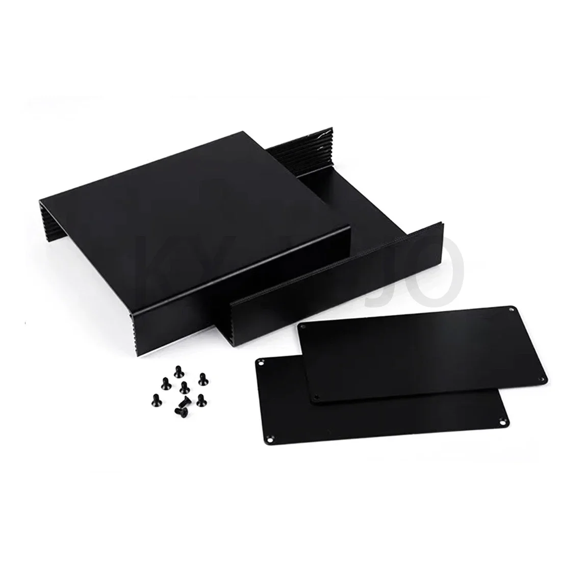 Aluminium kandang 160*80*220/260/300mm Split Case elektronik proyek PCB instrumen perak/hitam DIY Power Supply