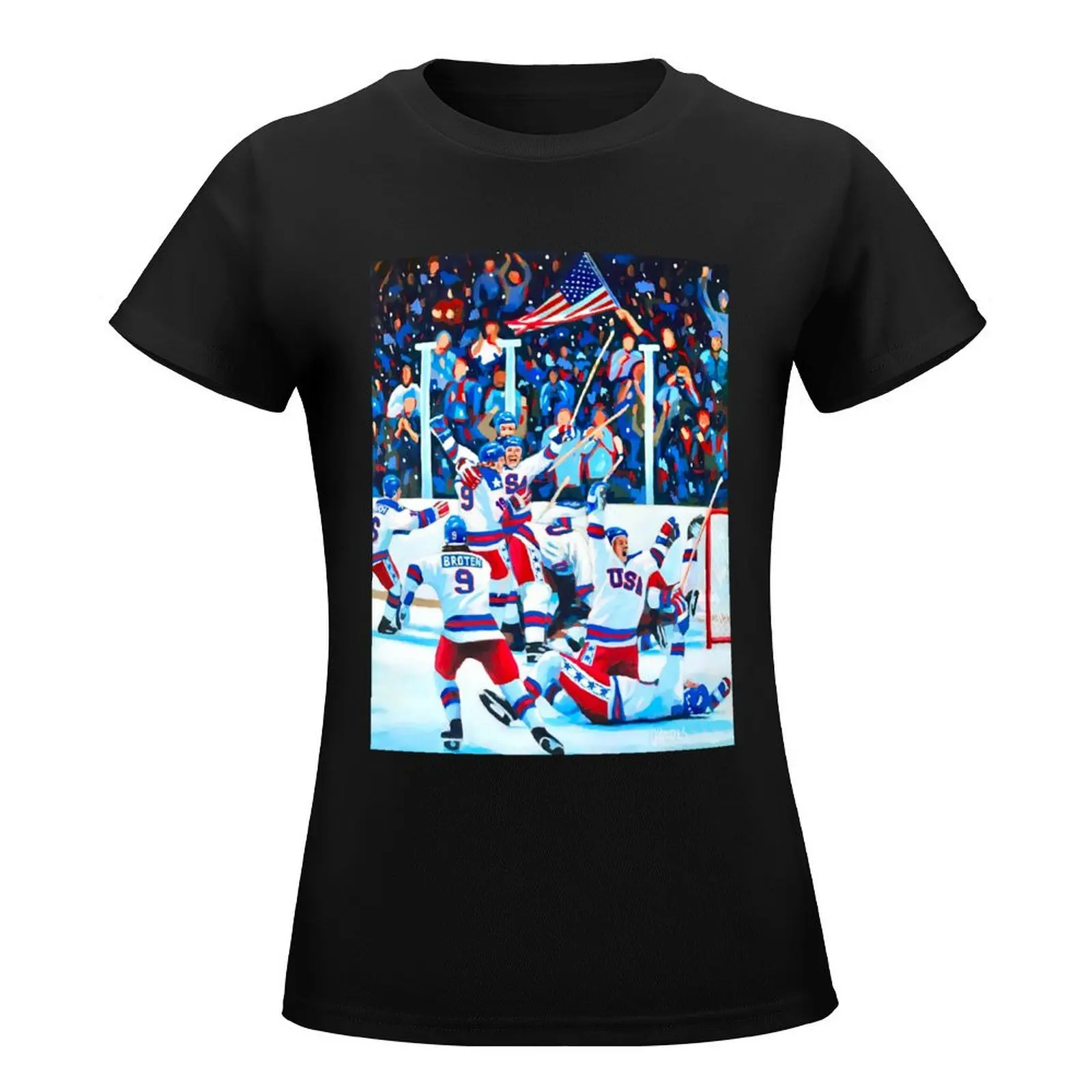 Miracle on Ice T-Shirt oversized aesthetic clothes white t-shirts for Women