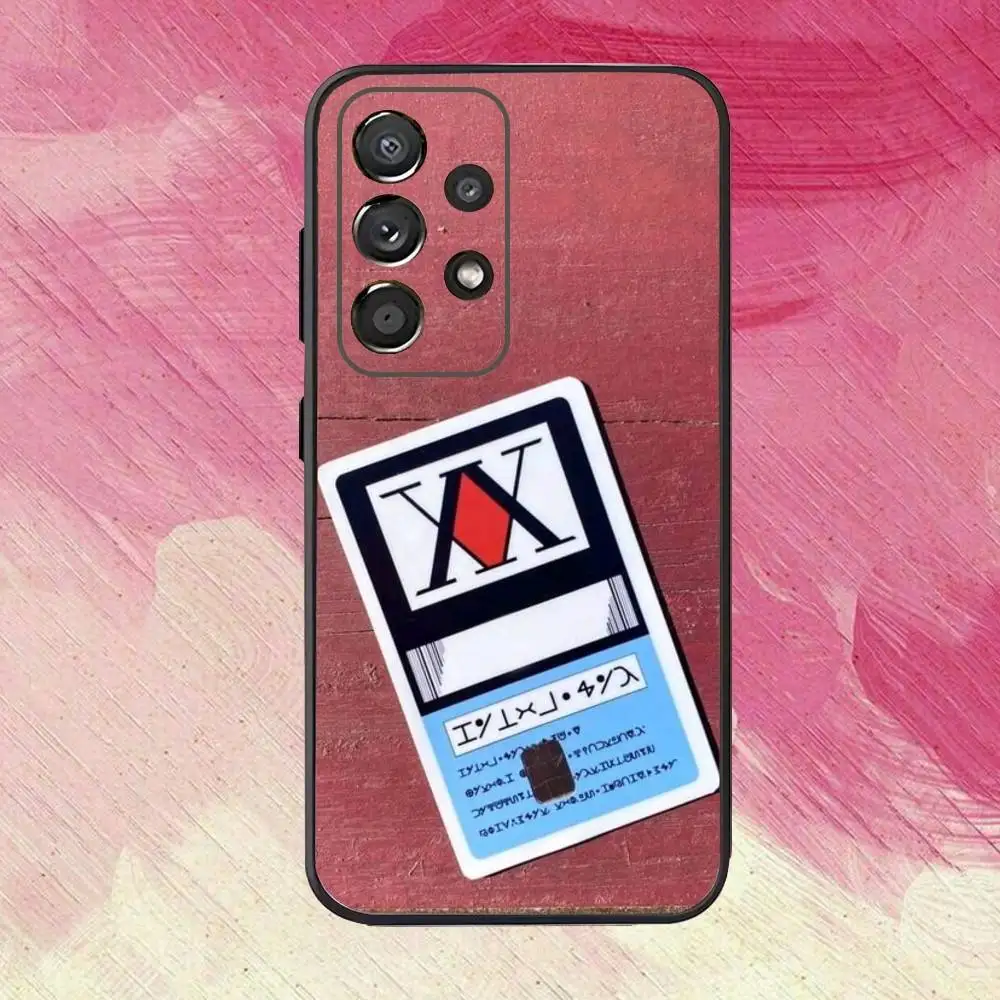 حافظة هاتف ترخيص Hxh Hunter X Hunter لهاتف سامسونج S25، S24، S21، S22، S23، S30، Ultra، S20، Plus، Fe، Lite، Note، 10,9,5G غطاء أسود