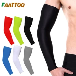 1Pcs Sports Arm Compression Sleeve Cycling Basketball Arm Warmer Summer Running UV Protection Volleyball Sunscreen Bands
