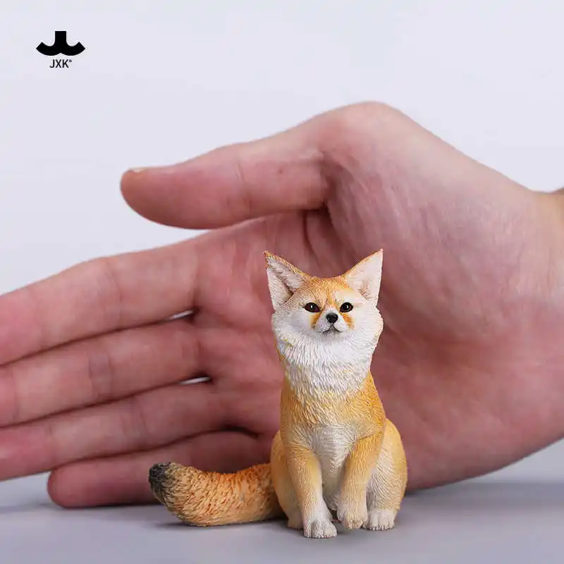 1/6 JXK Little Fox Model Simulation Animal Small Ornamenttoys Accessories Resin Doll Decorate Exquisite  Gift Decorations