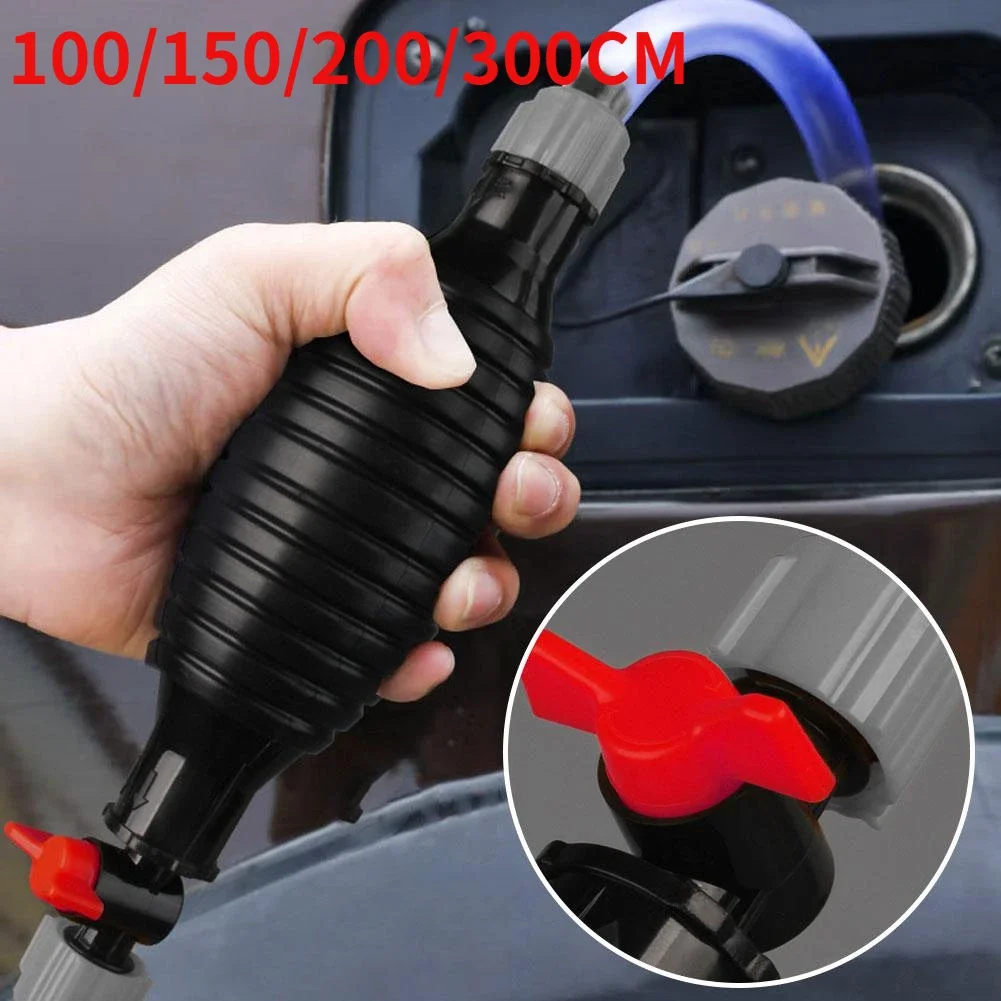 Car fuel tank suction pump, fuel delivery pump, gasoline pump, manual suction pump kit with switch