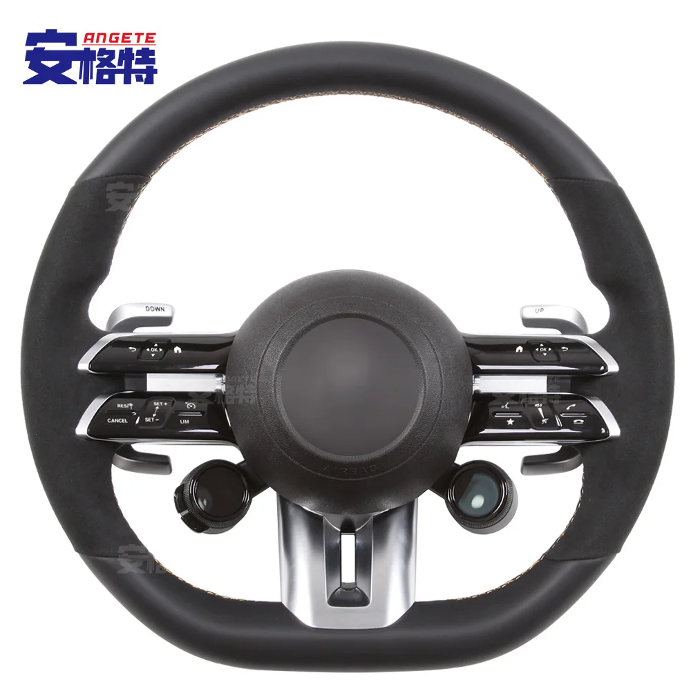 

Applicable to:Suitable for Mercedes-Benz AMG dragonfly wheel S-class C-class E-class GLA flip fur steering wheel assembly old mo