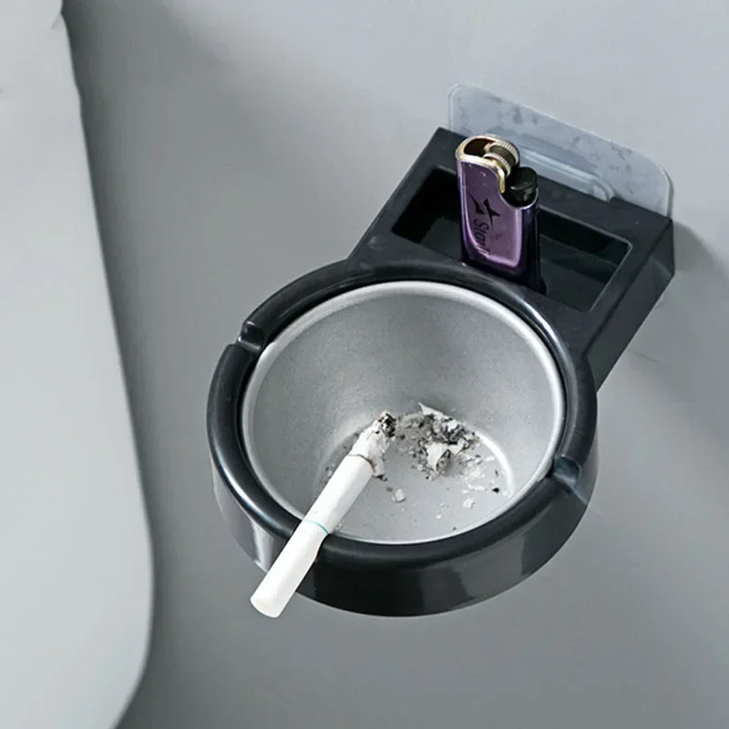 

Stylish Wall-mounted Stainless Steel Ashtray for Home or Office Use Ashtrays 담배홀더