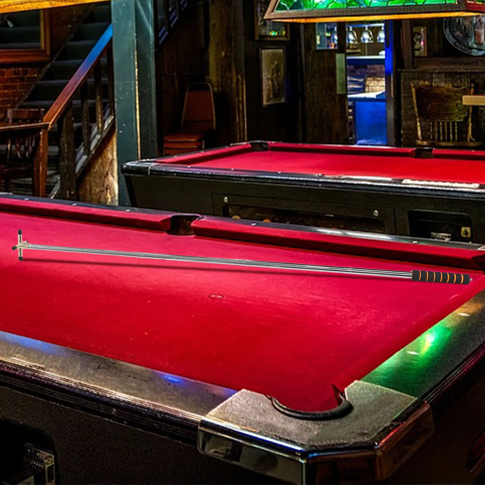 

Кий из нержавеющей стали, съемная телескопическая головка для бильярдных настольных игр, регулируемая длина, стабильная производительность