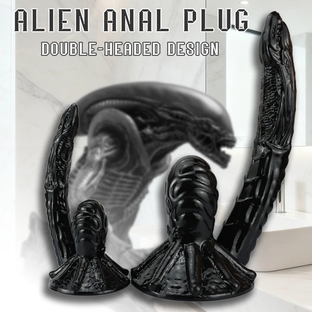 Special-shaped large butt plug penis dual-purpose thread backyard anal plug double-ended chrysanthemum sm penis