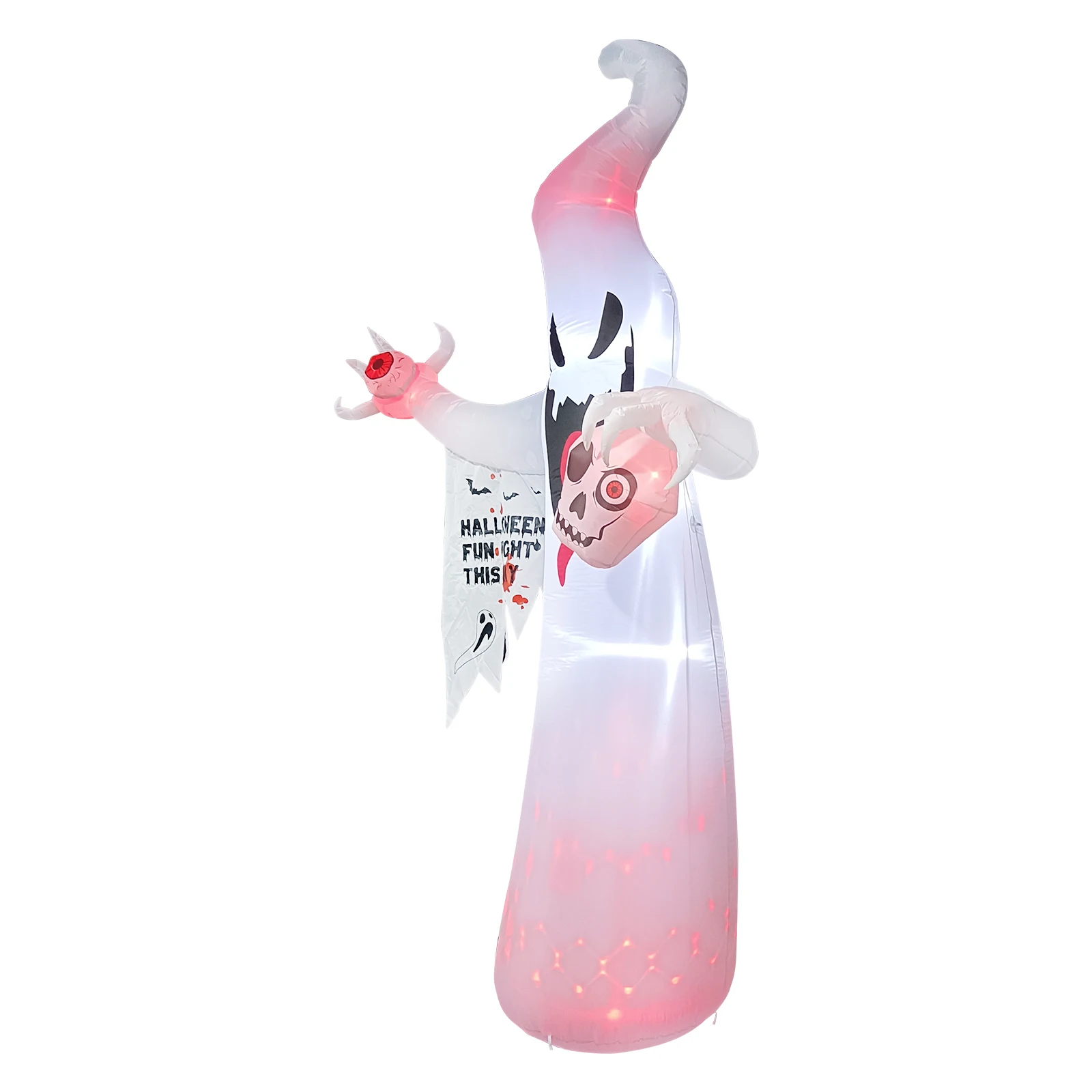2.4 متر/8FT هالوين تضخيم مخيف شبح نموذج ديكور مع أضواء LED لجميع القديسين في الهواء الطلق ساحة حديقة الحديقة مخيف الديكور الدعامة #4