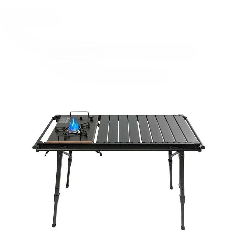 

Outdoor Aluminum Alloy Folding Lifting Table Camping Multifunctional Detachable Barbecue Table Picnic Stove Table