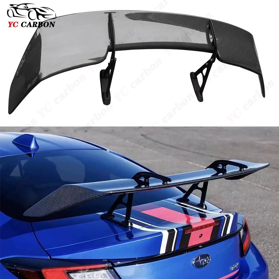 

For Toyota GT86 GR86 Subaru BRZ STI Style Carbon Fiber Tail fins Rear Trunk Spoiler Guide Wing Rear Wing Car Trunk Diverter