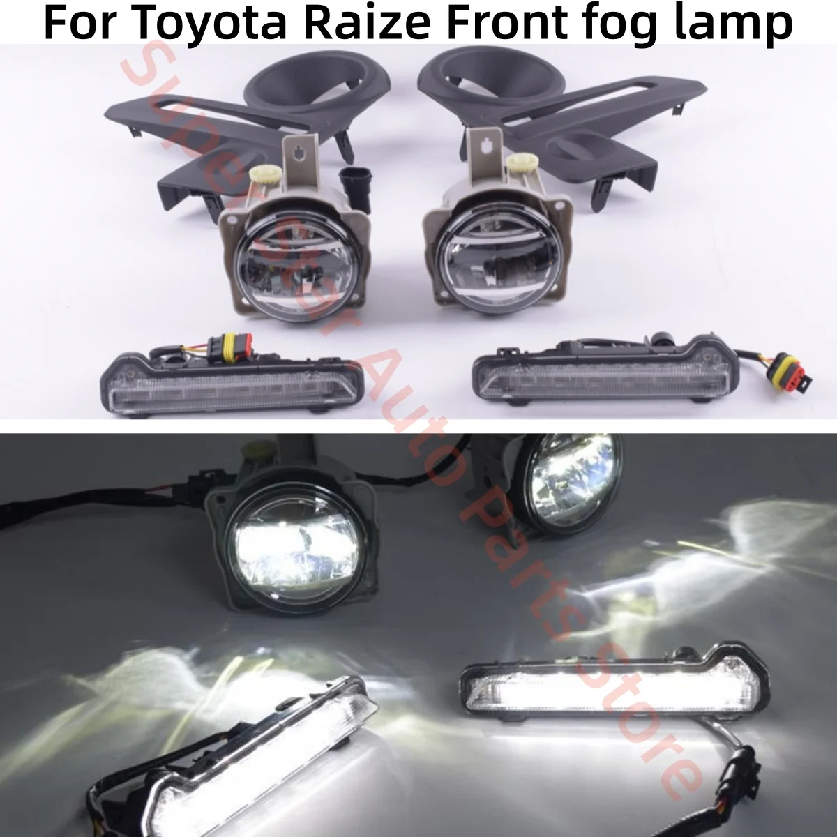 For Toyota Raize LED Front fog lamp assembly Special guide light daytime running light Turn signal Automobile parts Decoration