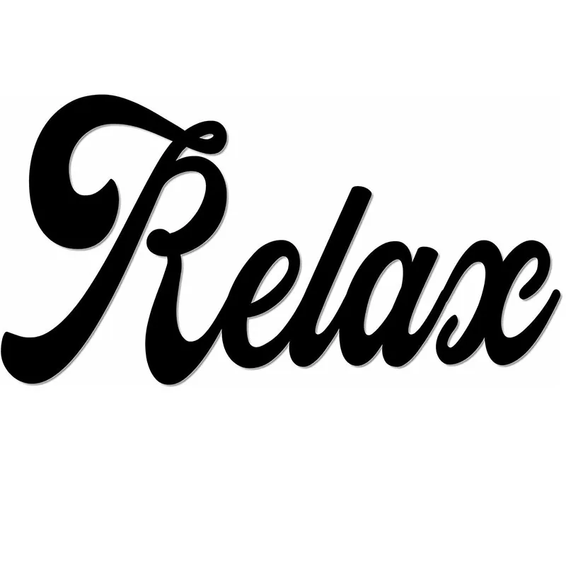 

Relax Metal Word Wall Sign Wall Art Home Decor Mellow Out Decorative Home Interior DecorMetal Art Vintage Metal Plate Wall Art