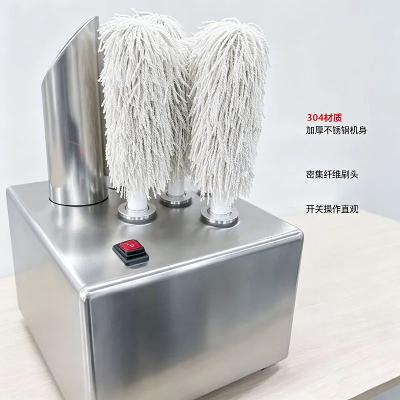 Ommercial Electric Glass Polisher Dryer, 304 Stainless Steel Wine Glass Cleaning Machine for Bar Banquet Restaurant