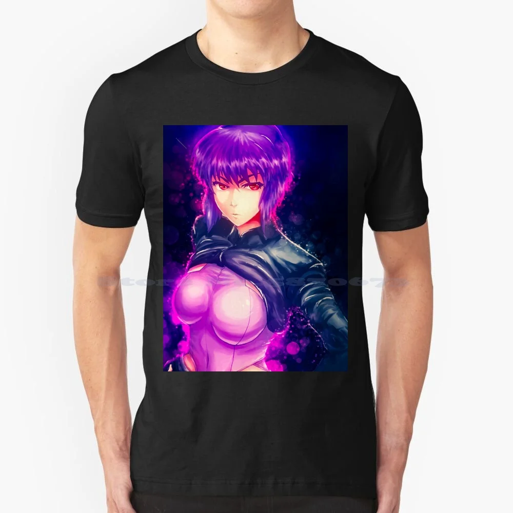 Mokoto Kusanagi Ghost In The Shell T Shirt 100% Cotton Tee Ghost In The Shell Anime Manga Mokoto Kusanagi Waifu Girl Japan