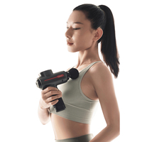 Beokas Portable Muscle Heated Vibrating Fascia 4 Head Deep Tissue Pocket Body Brushless Motor Massage Gun