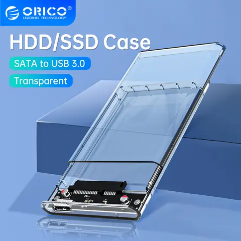 ORICO 2.5'' HDD SSD 케이스 투명 HDD 케이스 SATA to USB 3.0 하드 드라이브 케이스 외부 2.5 HDD 인클로저 HDD SSD 디스크 케이스 박스