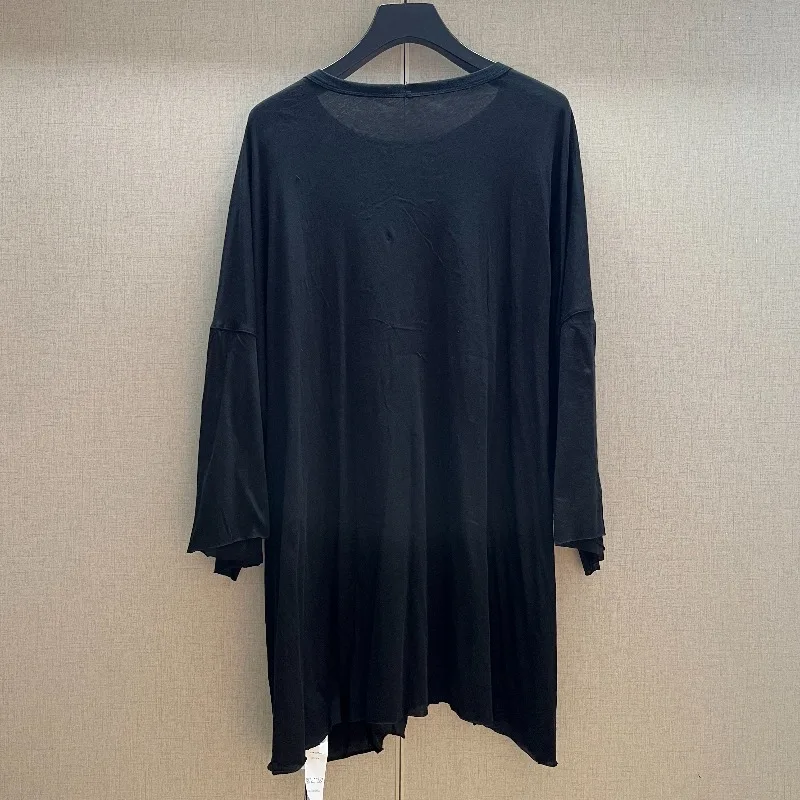 2026SS High Street Dark Vibe Hip Hop Loose Solid Color Casual T Shirt Male Breatable T-shirts Men's Clothing