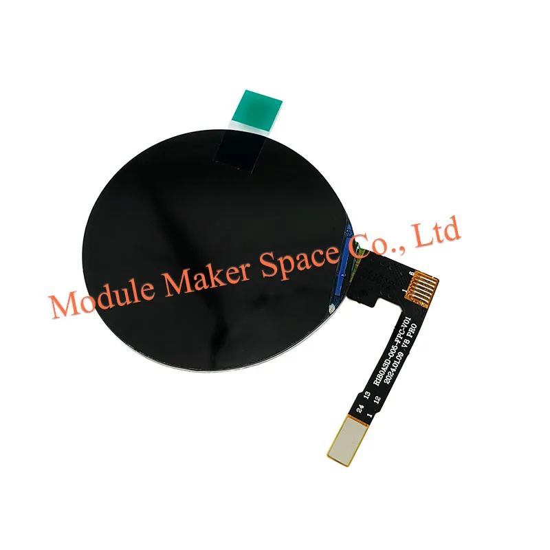 Layar LCD TFT Bundar 1,8 inci dengan Tombol Putar, Mendukung Resolusi 360x360 IPS Full View, Driver ST77916, Antarmuka QSPI, FPC 24-pin