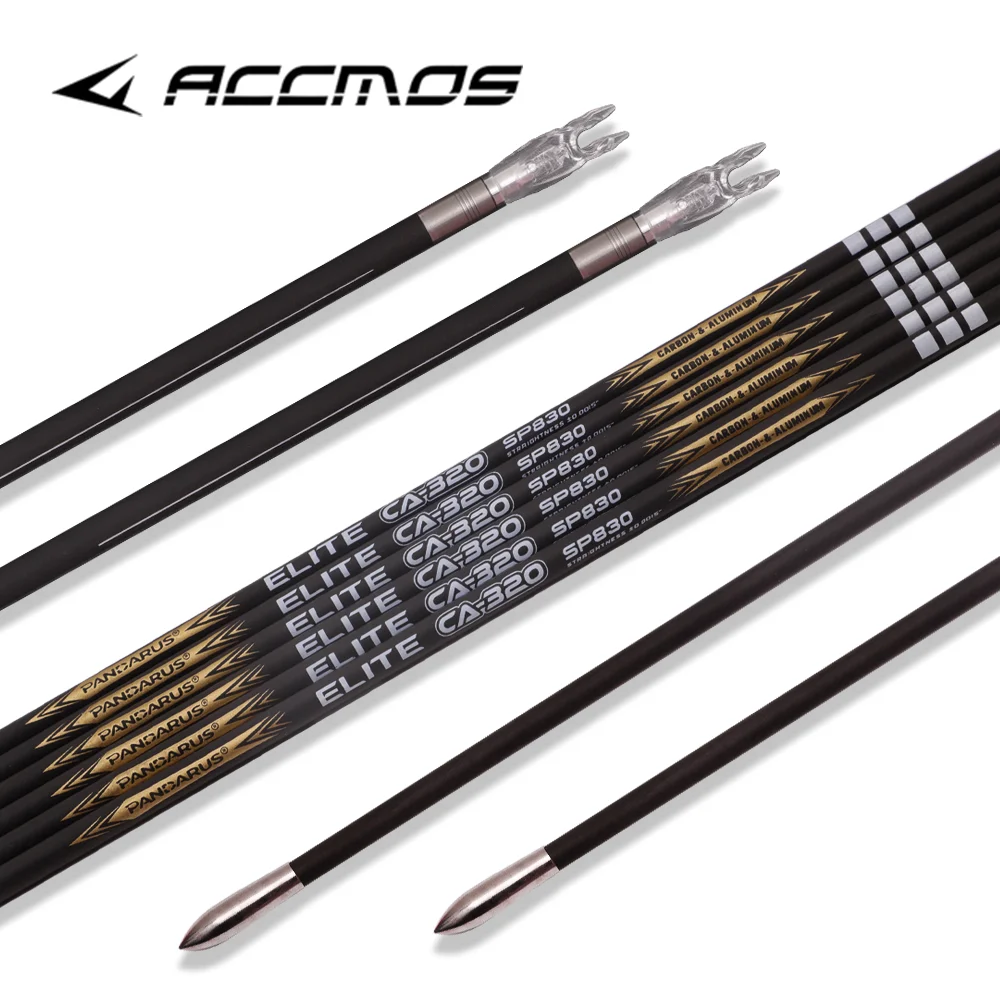 

6/12Ps ID3.2mm Sp325-1000 -/+0.0015" Straightness Pandarus Elite X10 CA320 Carbon Coated Aluminum Archery Arrows WITHOUT VANES