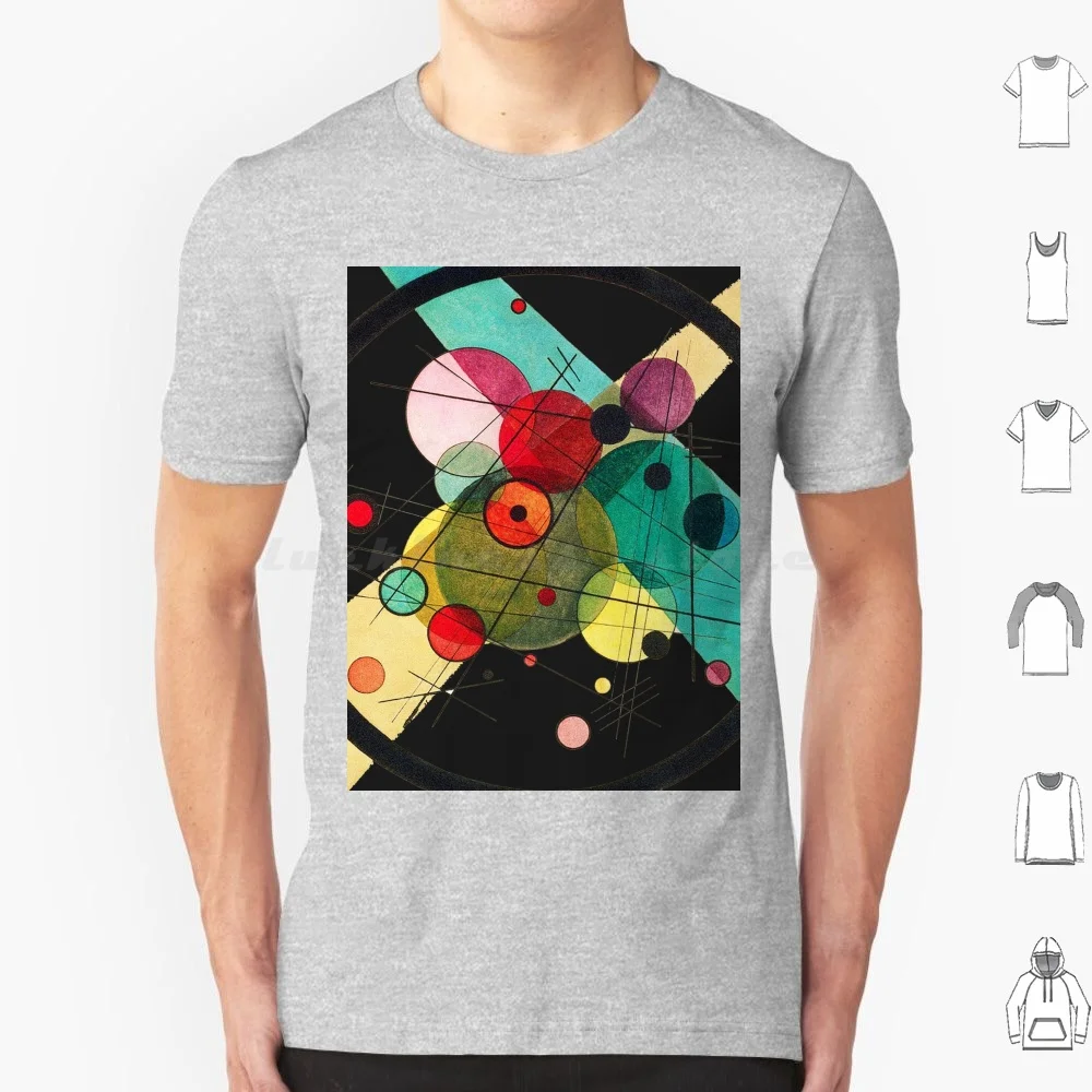 Hd Circles In A Circle ( 1923 ) By Wassily Kandinsky T Shirt Big Size 100% Cotton Expressionism Kandinsky Avant Abstract