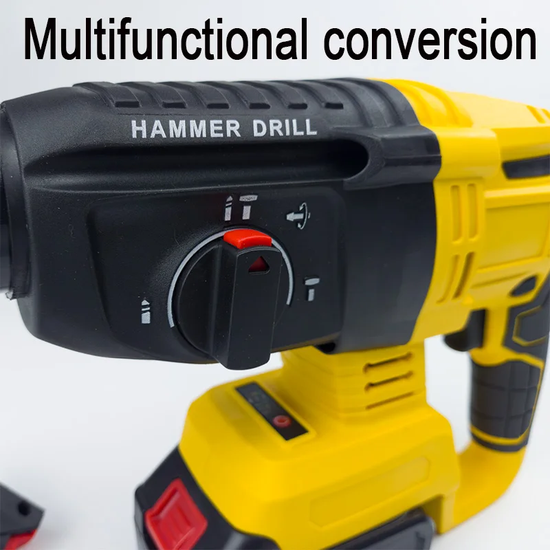 26MM Brushless Electric Hammer Drill Multifunctional Rotary Cordless Rechargeable Power Tools For 21V Battery Fast logistics