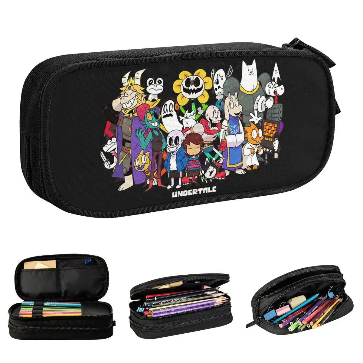 Undertale All Characters Game Pencil Case Undertale Pencilcases Pen Holder for Student  Pencil Bags Students School Stationery