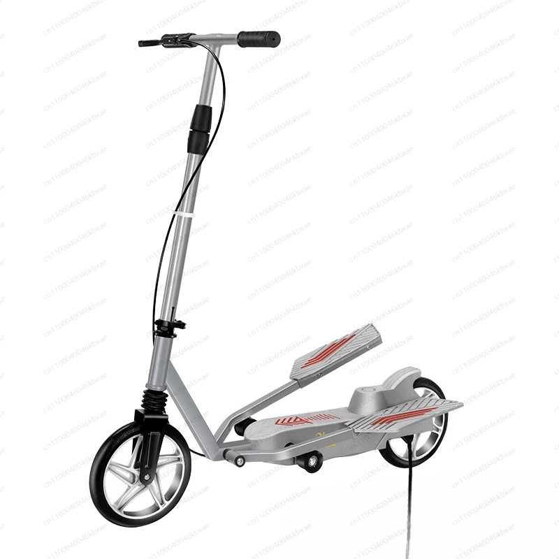 

A Foldable Scooter With A Simple Structure And Convenient Use Featuring Dual Wing Pedals Designed For Adult Commuting