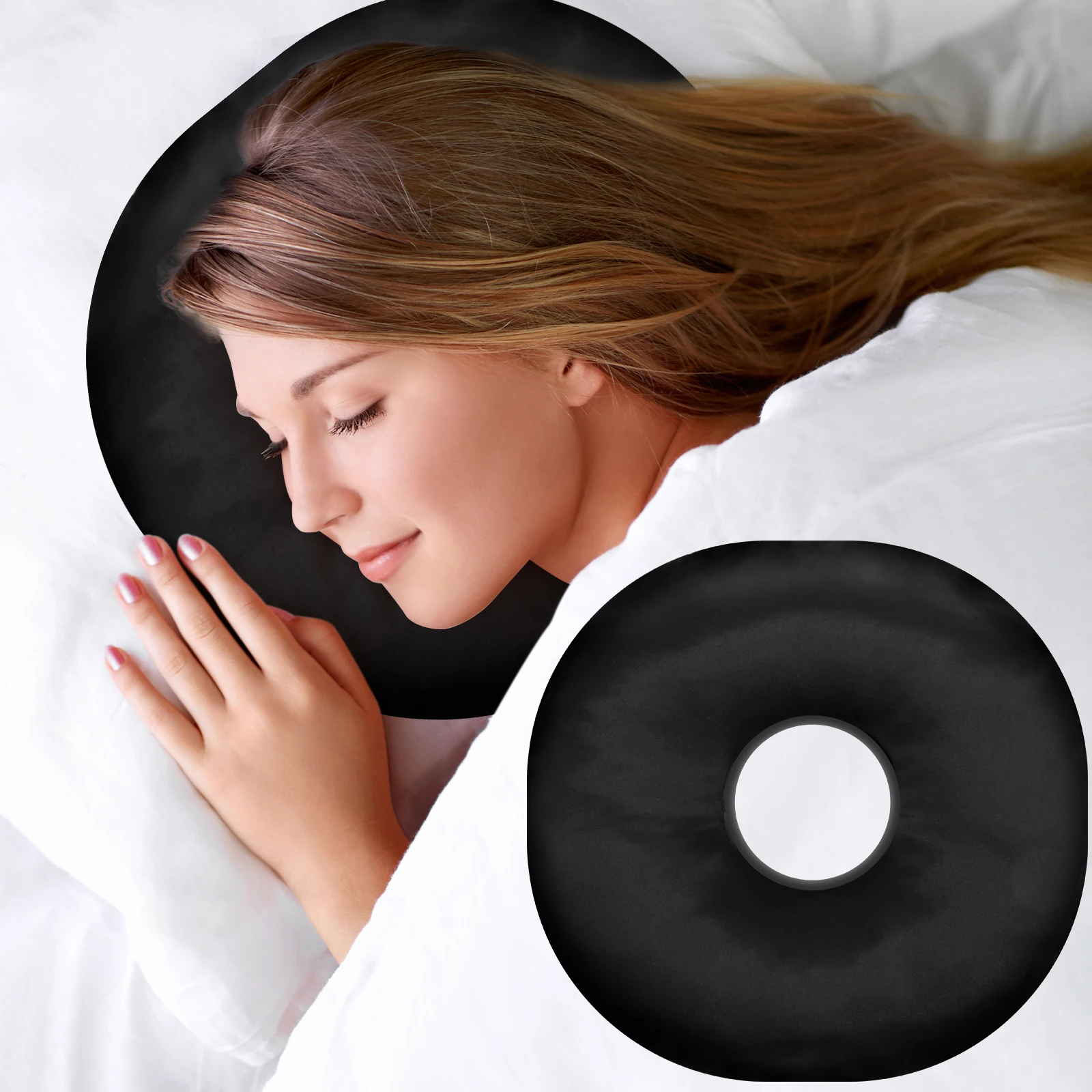 Ear Piercing Pillow for Side Sleepers Ear Guard Piercing Pillow with Ear Hole and Detachable Pillowcase for Side Sleepers