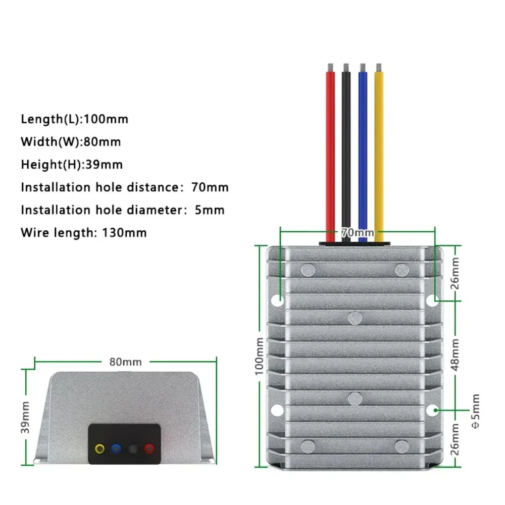 DC DC Converter 9~150V to 24V stabilized isolated power converter Waterproof Dustproof Overload Protection Stable Output CE 5