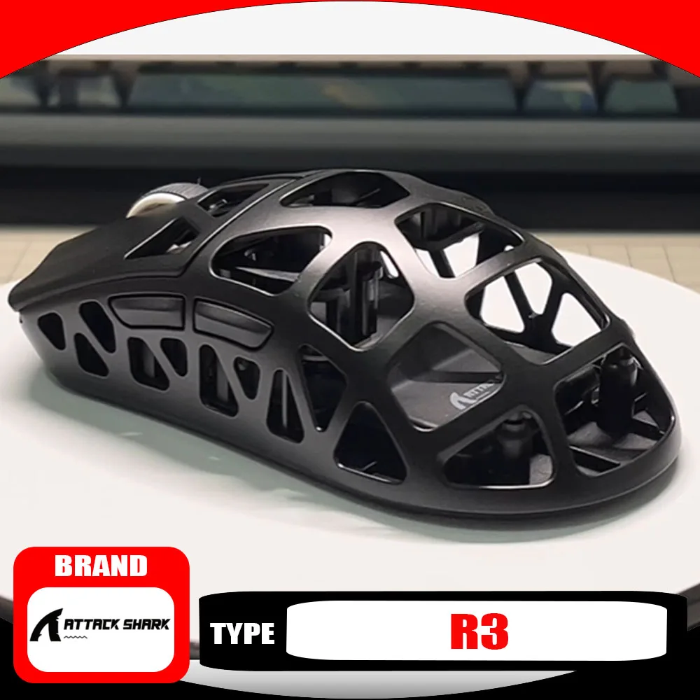 

Attack Shark R3 Gaming Mouse 8K Magnesium Alloy Three-mode PAW3395 2.4g Lightweight 26000DPI Bluetooth Mouse Competitive Player