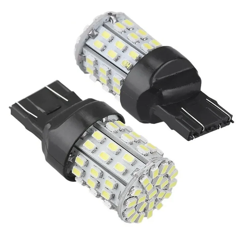 2 uds T20 7440 7443 3014 64smd LED W21W 64-SMD 1206 bombilla de luz de freno de parada trasera herramientas de iluminación de freno de funcionamiento de automóvil