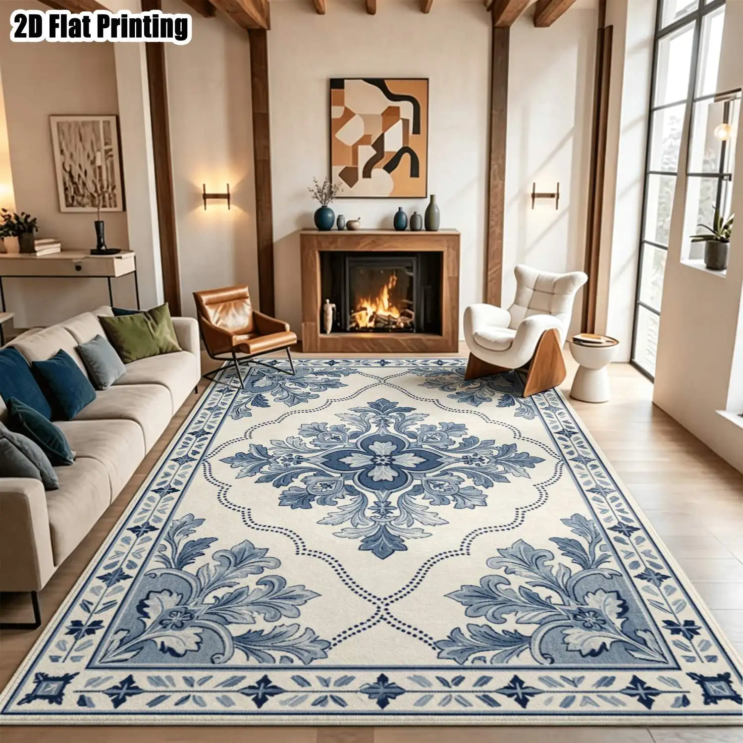 1Pc 2D Printed Abstract Color Block Earth Tone Carpet, Modern Simple Instagram Style, Home Decor, Multi-Size, Machine Washable, Suitable for Entrance, Dining, Foyer, Bedroom, Study, Living Room