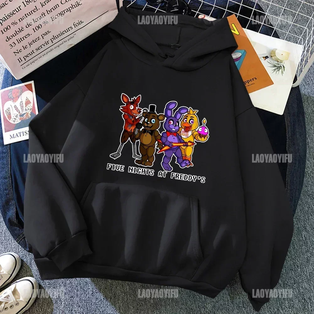 Novelty Five Nights At Fnaf Casual Sweatshirt for Male and Female Hoodies Horror Atmosphere Fall and Winter Hoodie Streetwear