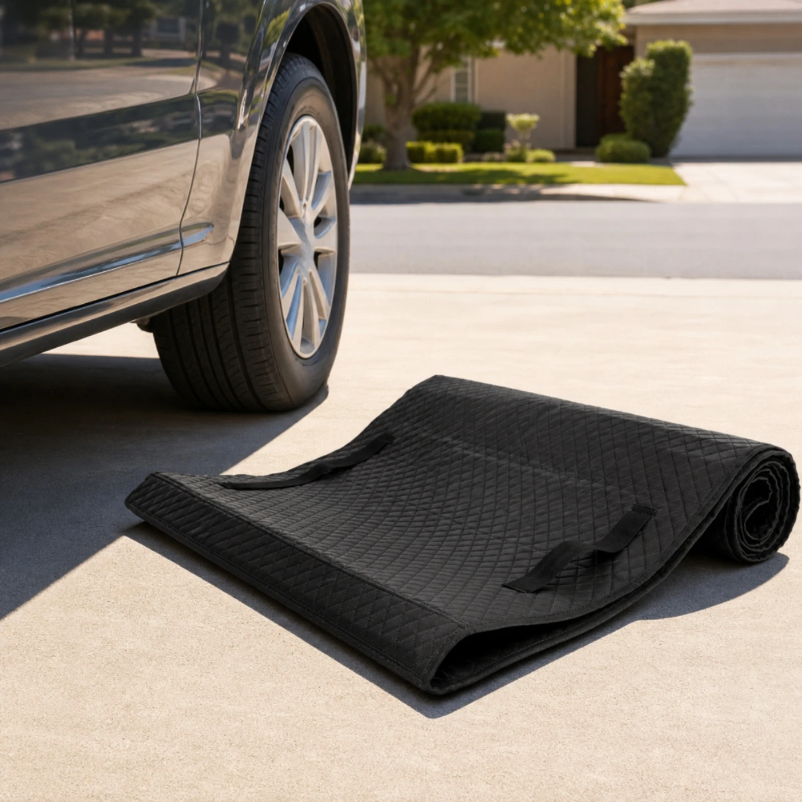 Mechanic Mat with Straps Double-Layer Automotive Maintenance Mat Under Car Repair Pad Quilted Cushioned for Mechanics, Garage