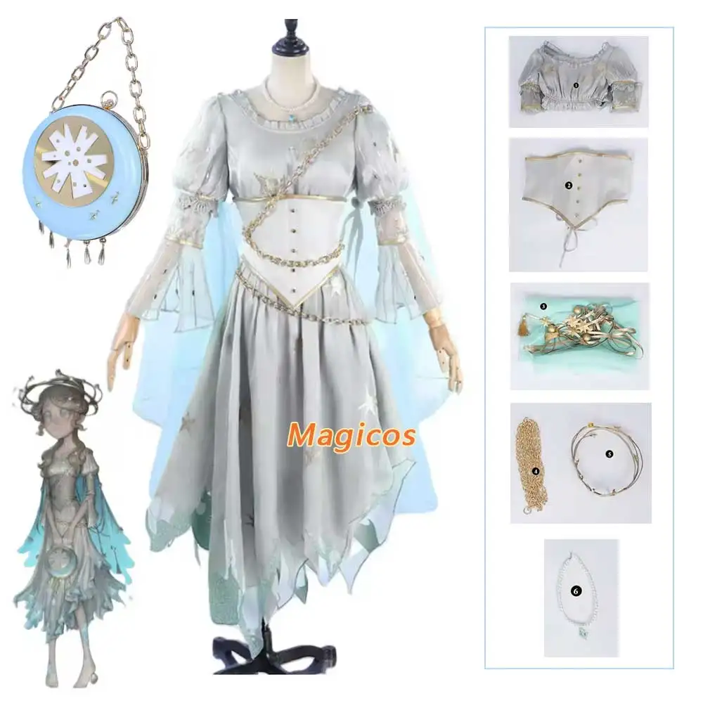 Game Identity V Emma Woods Costume Cosplay Giardiniere Universo Strega Abito da sera Lolita Gonna Borsa Donna Vestito da festa di carnevale sexy