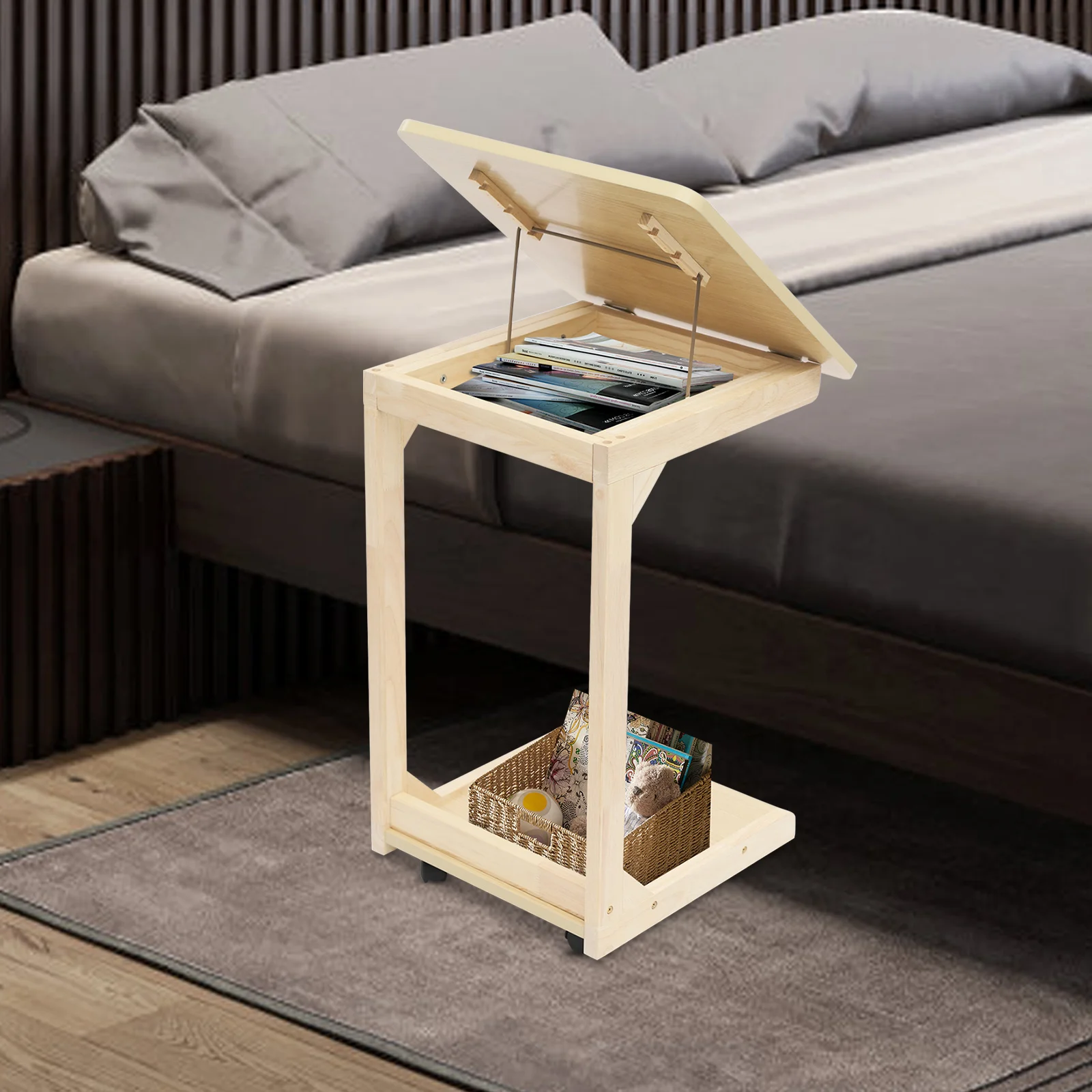 طاولة على شكل حرف C مقاس 40*40 - مراجعة Home Office With Library وسعره