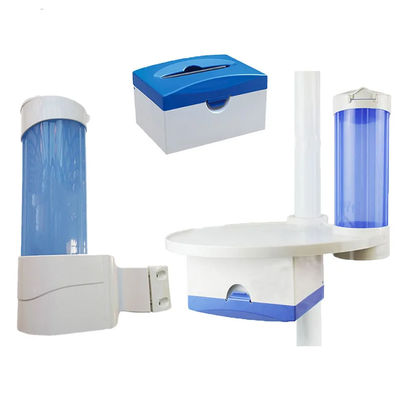 3-in-1 Cup Storage Holder w/ Tissue Box +Tray Plate for Dental Chair Unit