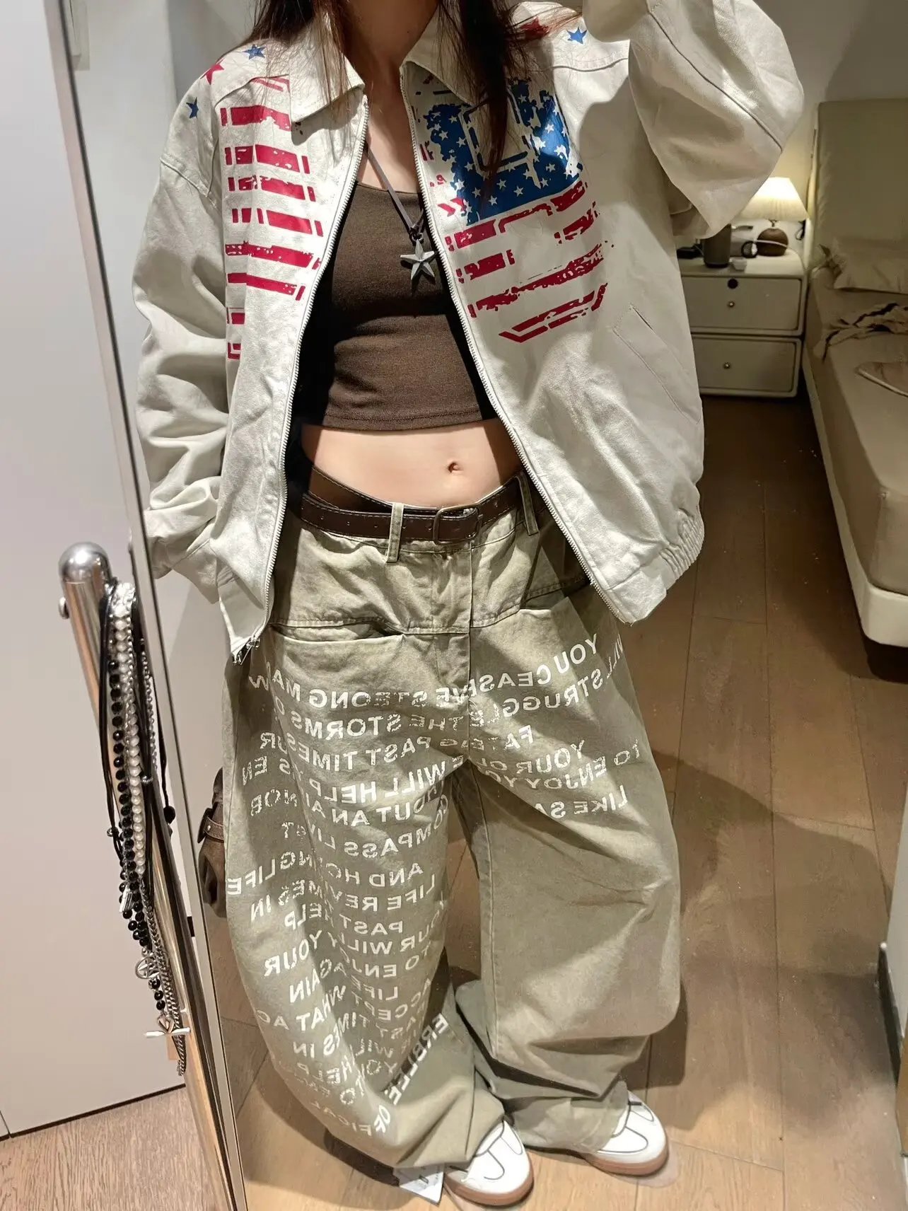 

2026 Blue Jeans Women Y2K Vintage High Waisted Jeans Straight Streetwear Loose Large Wide Leg Denim Pant