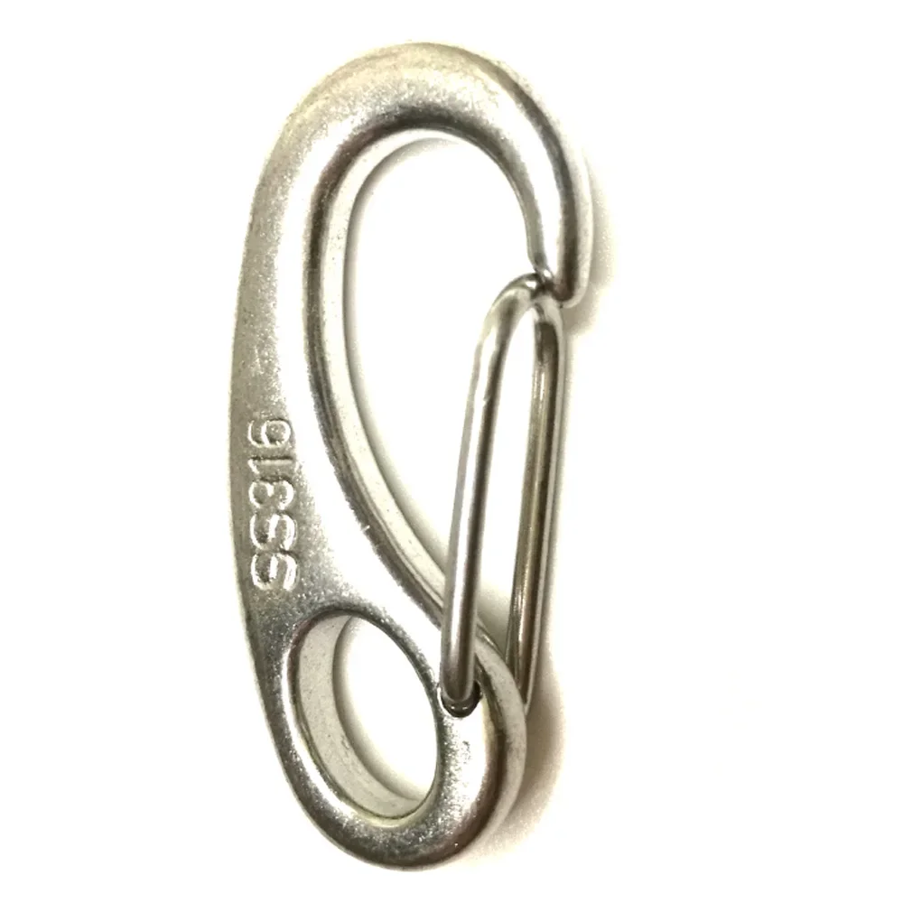 316 Stainless Steel Diving Gear Hook Marine Grade Carabiner Snap Spring Snap Buckle eye Shackle Lobster Quick Clips Egg Type