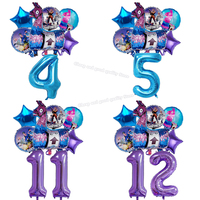 FORTNITED Theme Birthday Decorative Balloon Baby Shower Party Ballons Numbers Balloons Decoration Cartoons Photographic Props