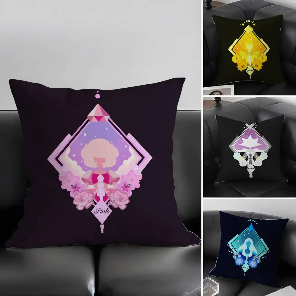 S-Steven UniverseS Pillow Case Home Dorm Chair Back Short Plush Double-sided Printing Office Nap Time Cushion Cover