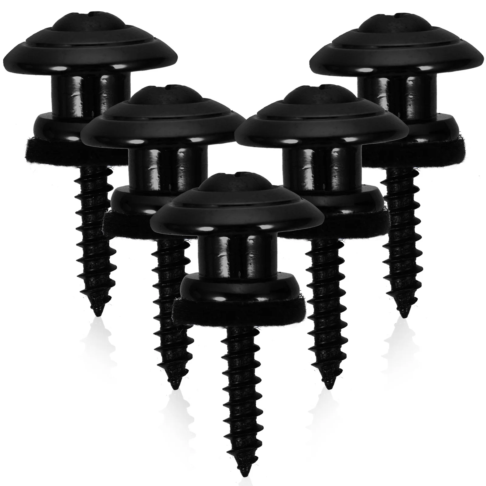 

5Pcs Guitar Strap Lock Button Set with Locking Pins for Electric Acoustic Bass Smooth Finish Easy Install No Modification