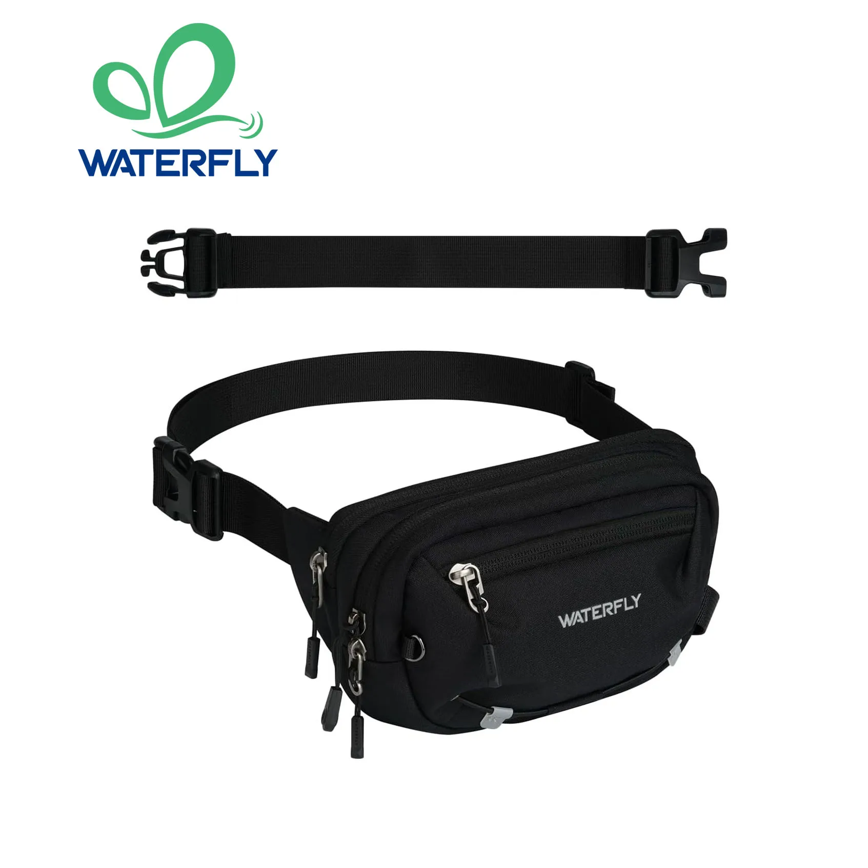 

Водонепроницаемая поясная сумка WATERFLY 3L с RFID-защитой от краж, 9 карманов, регулируемая, для мужчин и женщин, для путешествий и походов