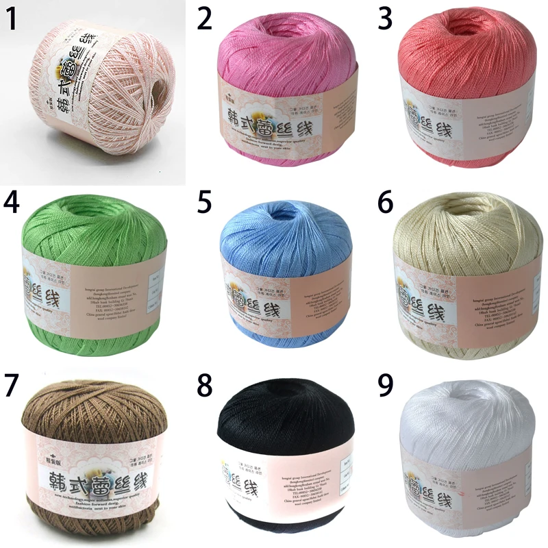 50g/ball Lace Crochet Yarn Thin Cotton Thread for Hand Knitting Children Blanket Cloth Yarn Thread Sewing Thread Hand Knitting