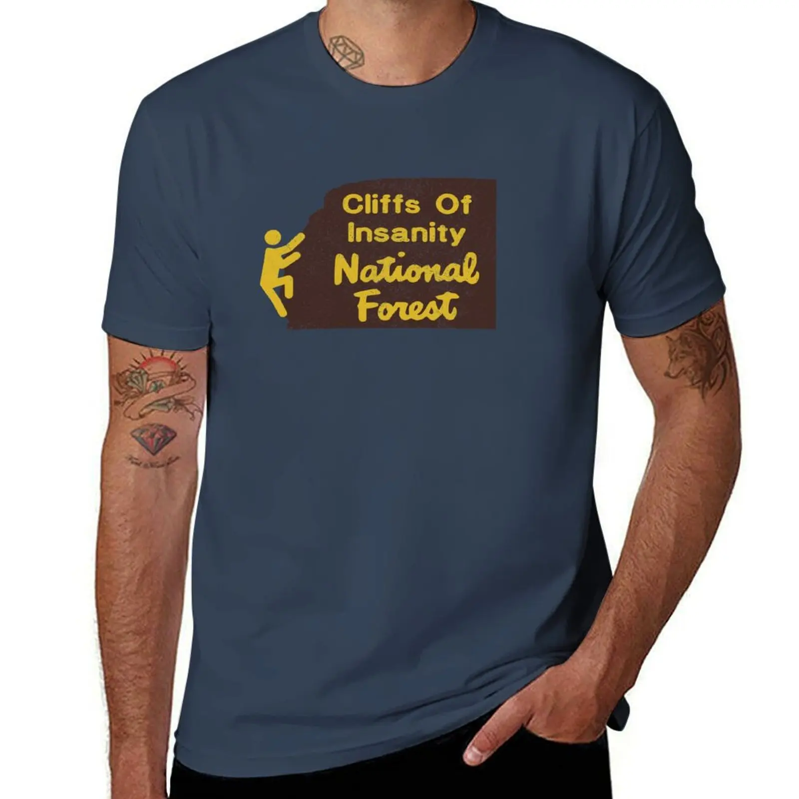 

Cliffs of Insanity National Forest - Princess Bride and National Forest Mashup T-Shirt Daily Casual Short Sleeve Tee Shirt