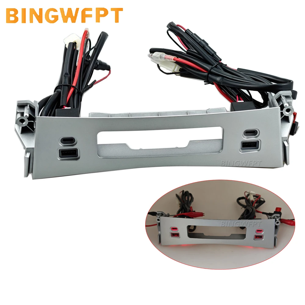 

USB-зарядное устройство Type-C и QC3.0 для Toyota Corolla E150 2010-2013, автомобильный адаптер для быстрой зарядки с подсветкой, аксессуар для интерьера