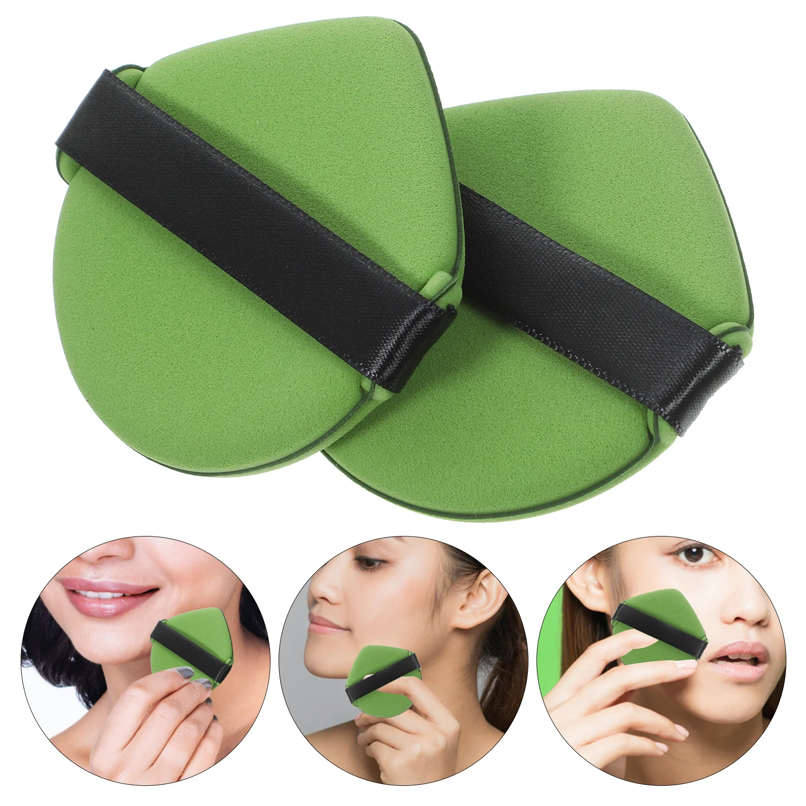 

2pcs Powder Makeup Foundation Sponges For Liquid Concealer Isolation Cream Blending Applicator Tools Face Sponge